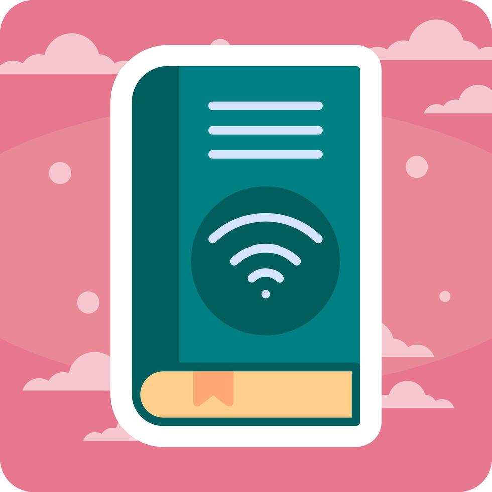 Wifi libro vector icono