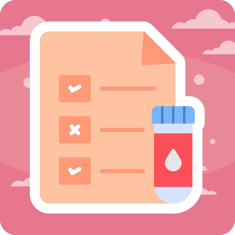 Medical Test Report Vector Icon