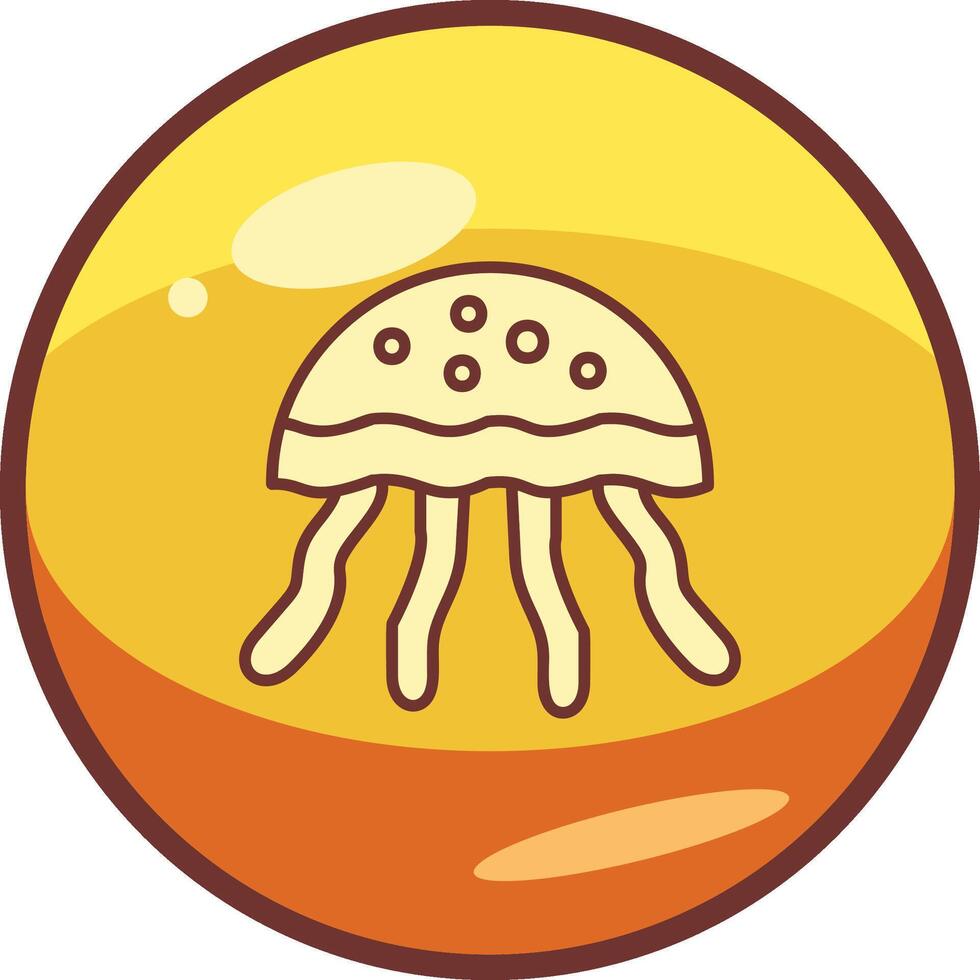 icono de vector de medusas