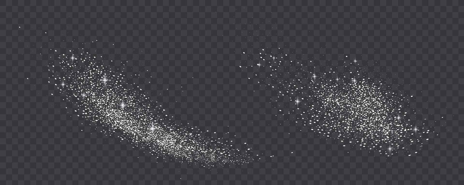 Gradient noise grain texture stains, black and white dotted spray shades, and sand dust spots. vector