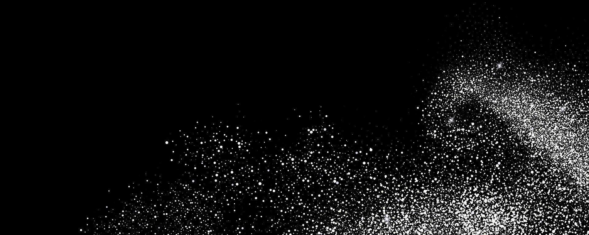 Gradient noise grain texture stains, black and white dotted spray shades, and sand dust spots. vector