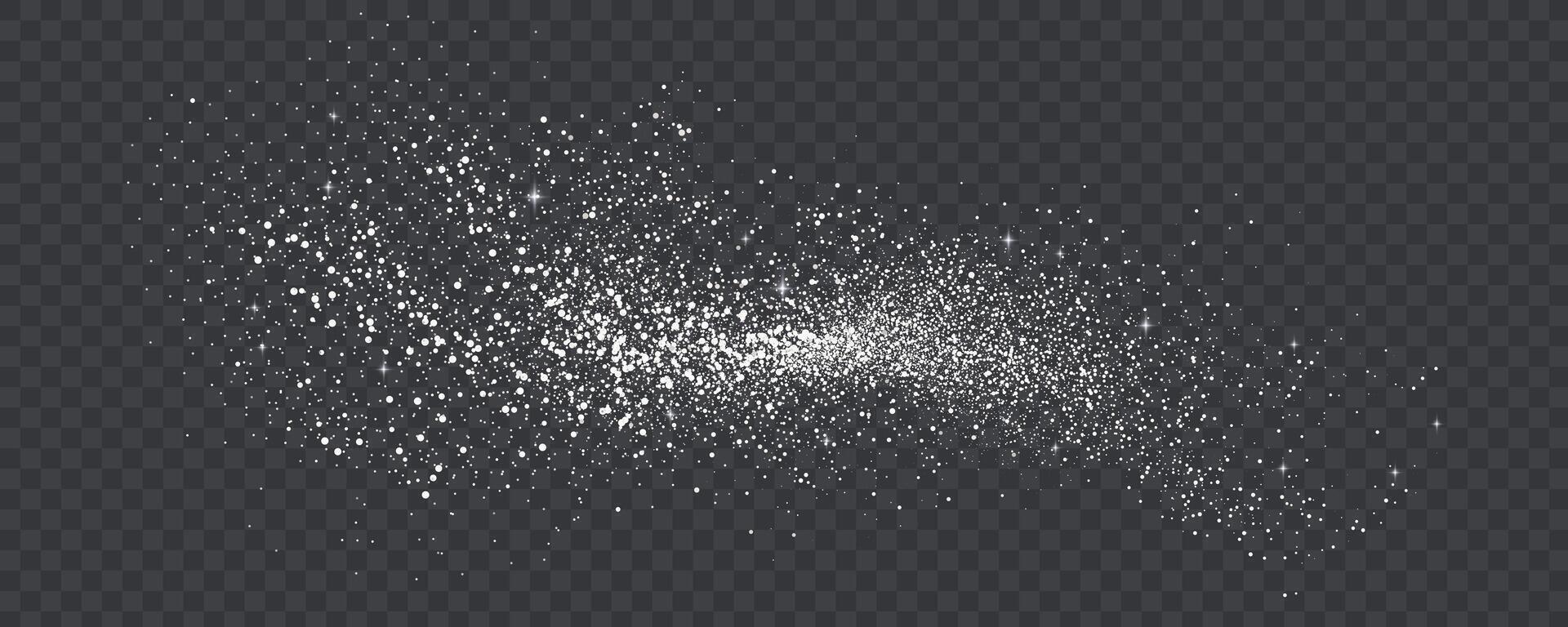 Gradient noise grain texture stains, black and white dotted spray shades, and sand dust spots. vector