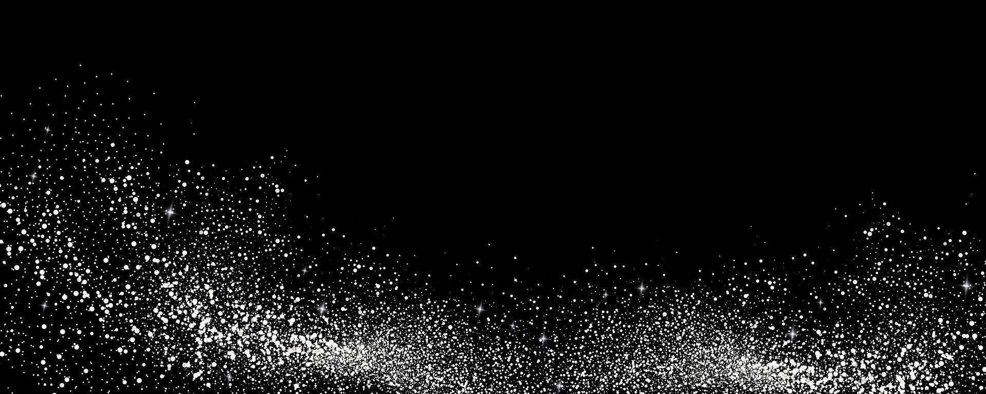 Gradient noise grain texture stains, black and white dotted spray shades, and sand dust spots. vector