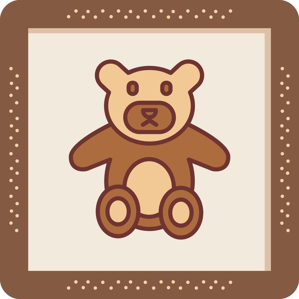 icono de vector de oso de peluche