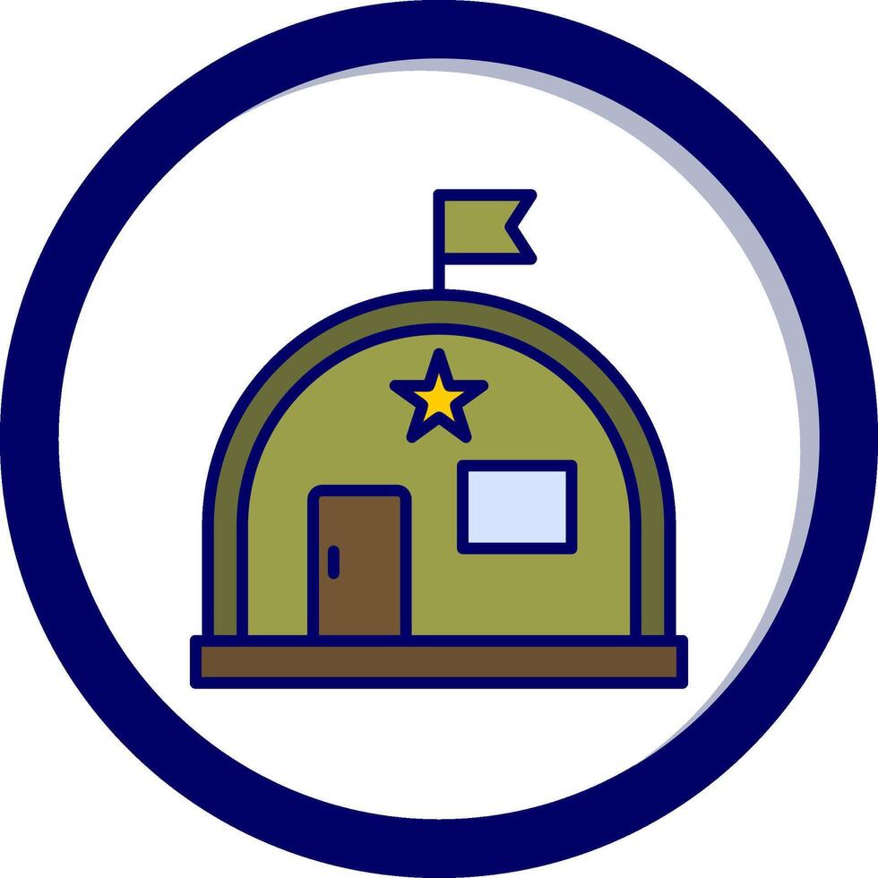 Military Warehouse Vector Icon