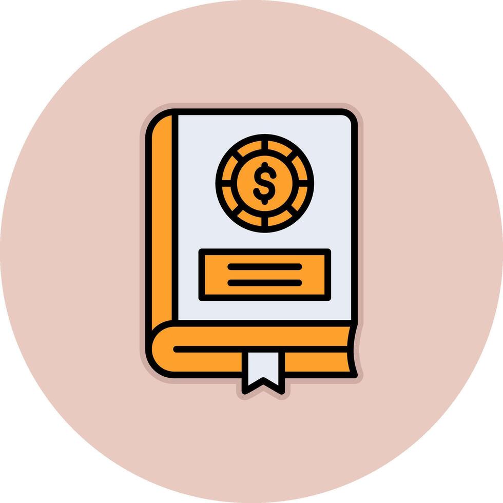 Financial Book Vector Icon