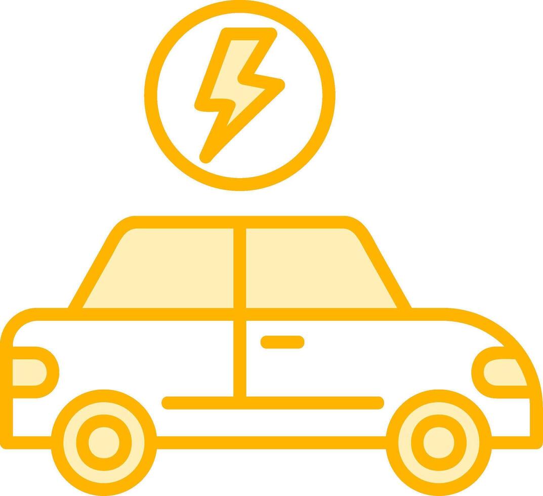 icono de vector de coche eléctrico