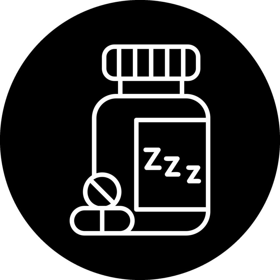 dormido pastillas vector icono