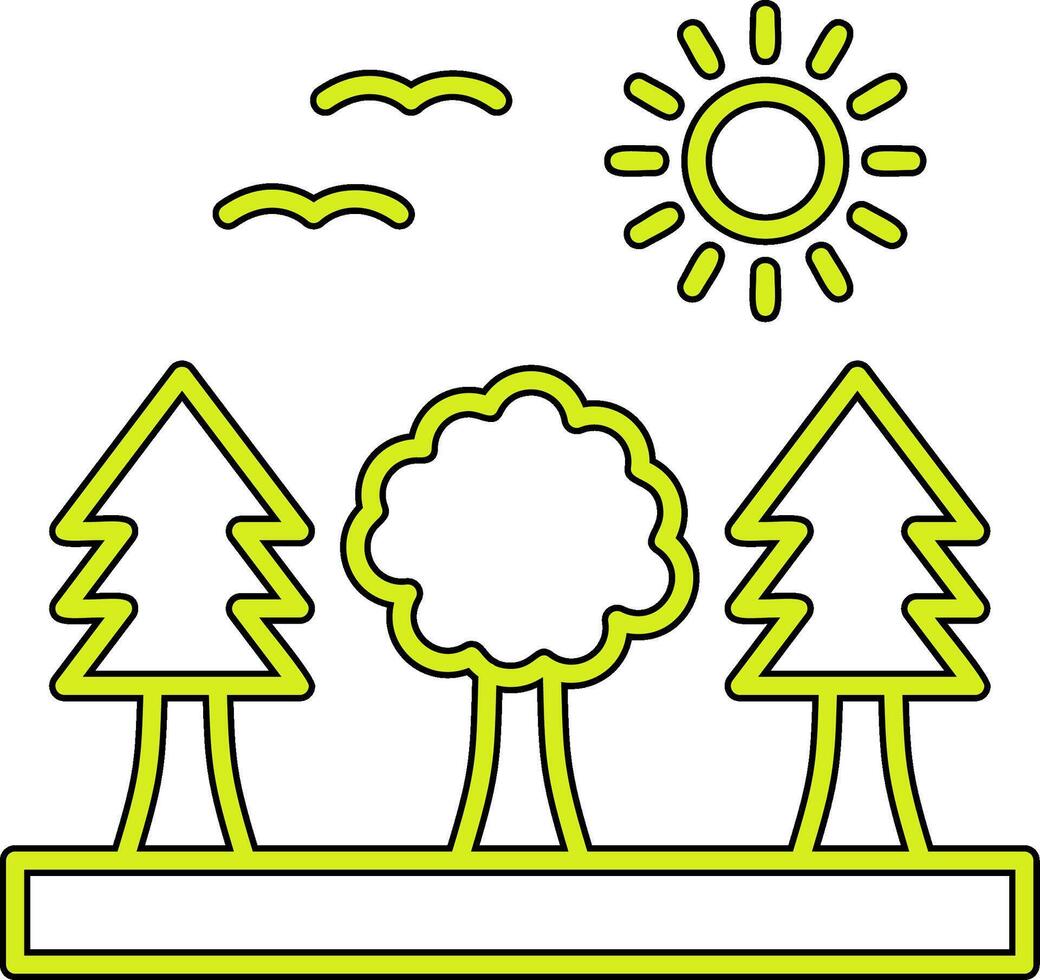 icono de vector de bosque