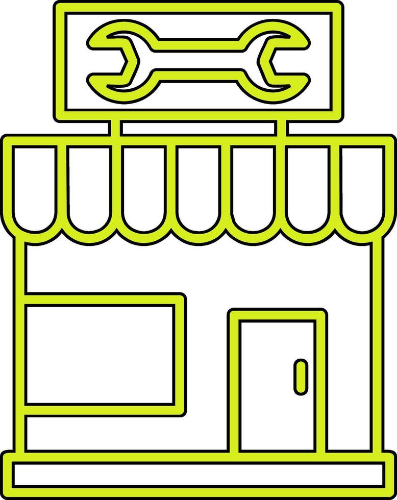 Car Repair Shop Vector Icon