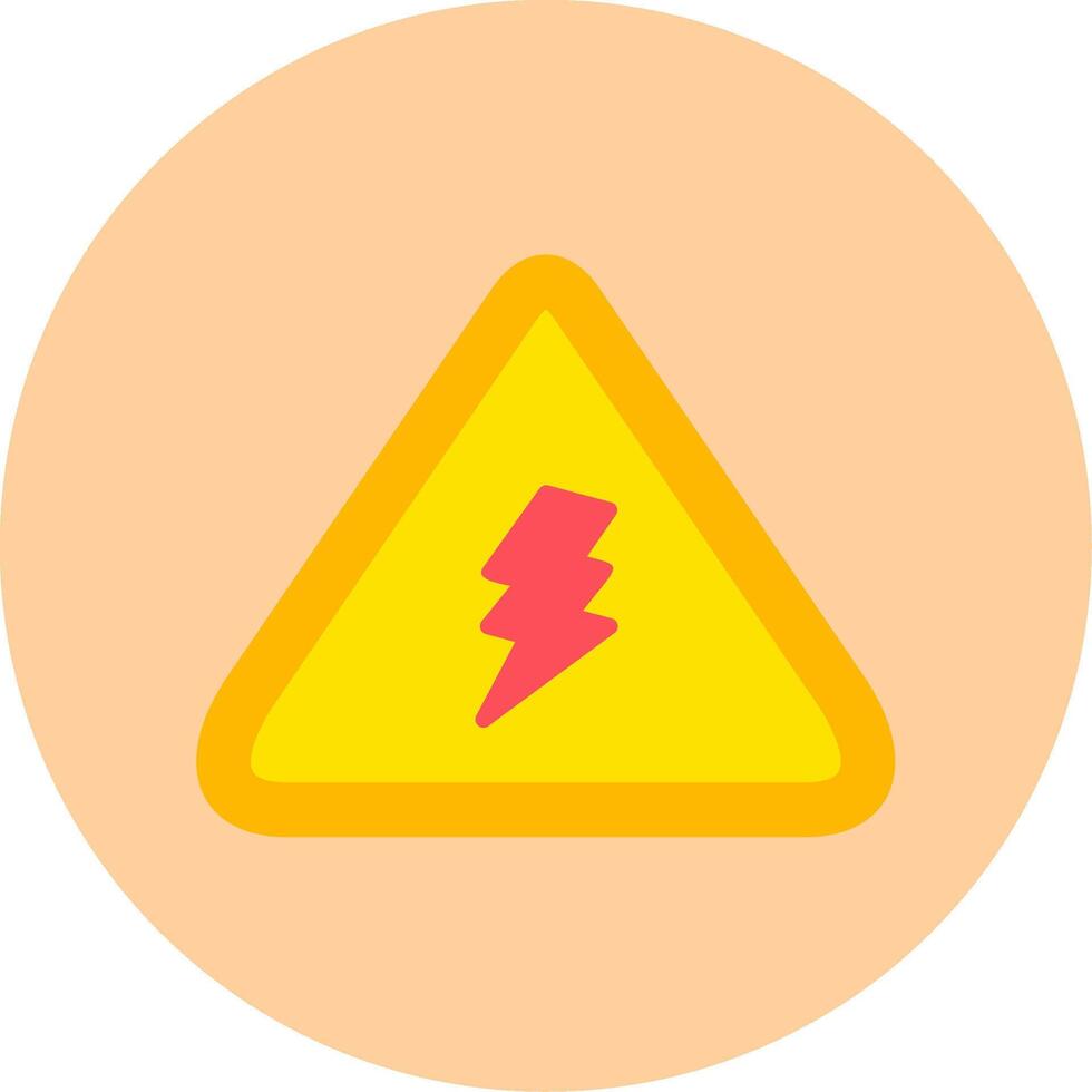 Electrical Danger Sign Vector Icon