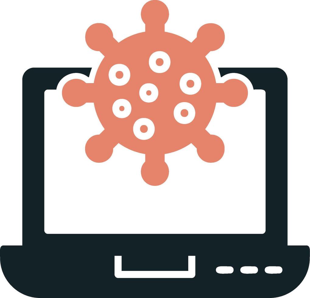 icono de vector de ataque de virus