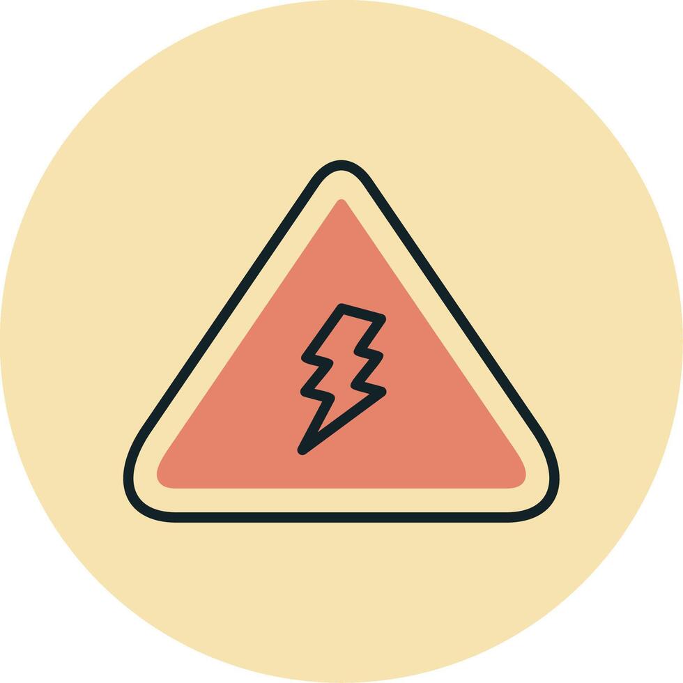 eléctrico peligro firmar vector icono