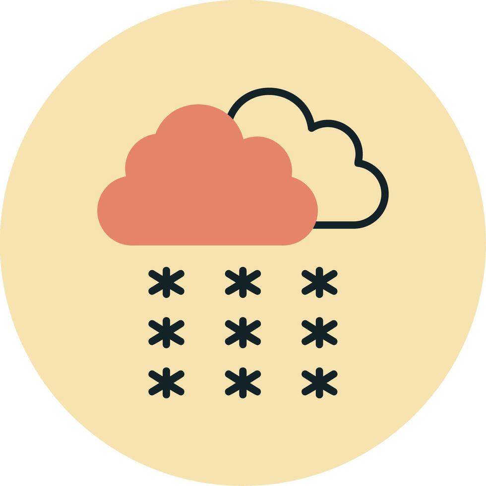 Snowfall Vector Icon