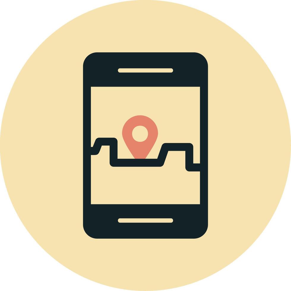 Smartphone Gps Vector Icon