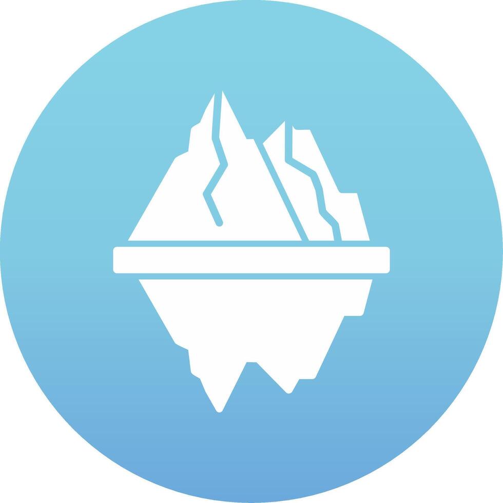 icono de vector de iceberg