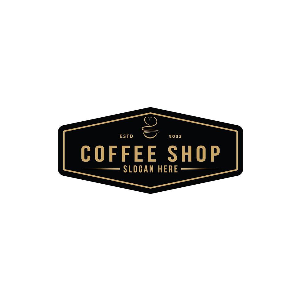 love coffee logo design concept for business coffee shop vector