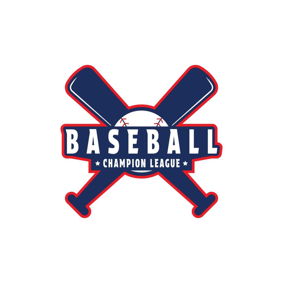 béisbol club logo diseño deporte torneo con emblema Insignia etiqueta vector