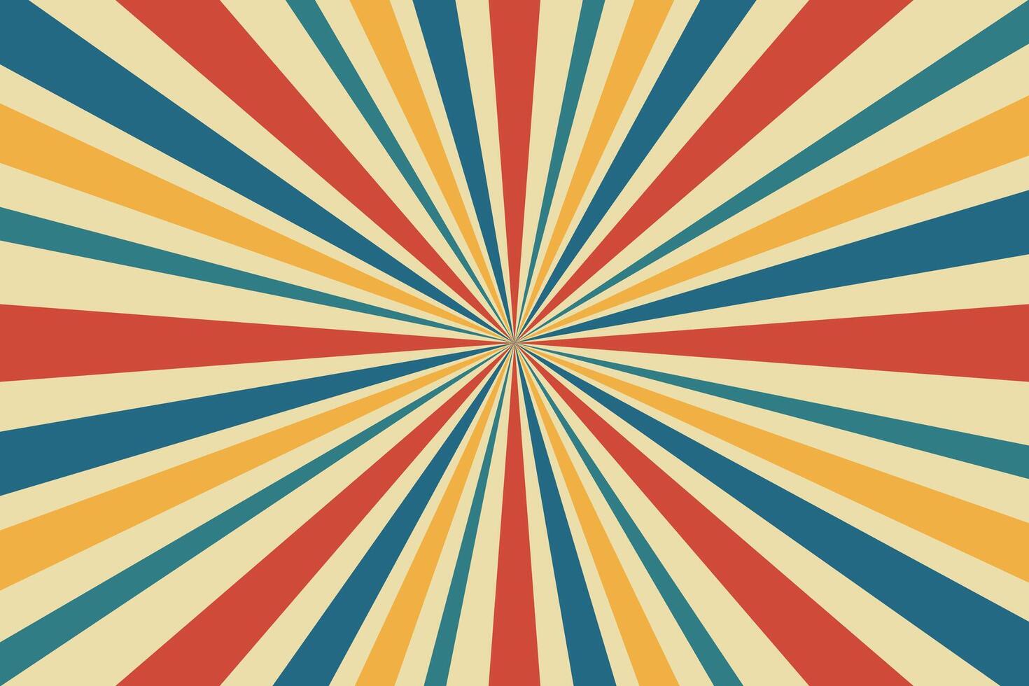 Retro sun burst vintage background vector template