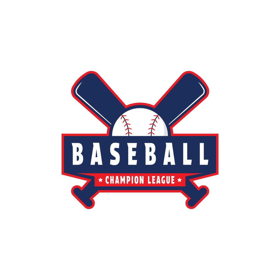 béisbol club logo diseño deporte torneo con emblema Insignia etiqueta vector