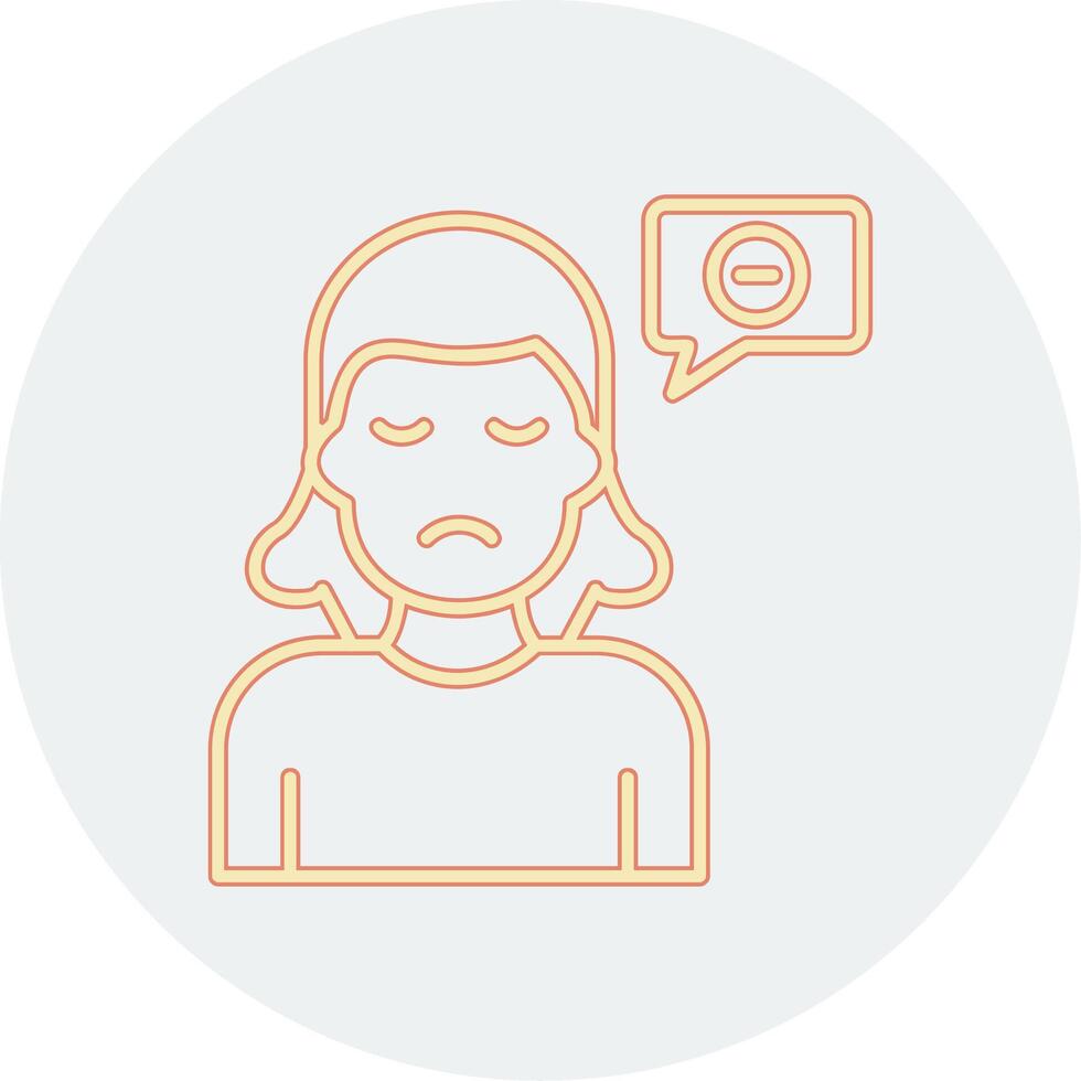 Negative Thinking Vector Icon