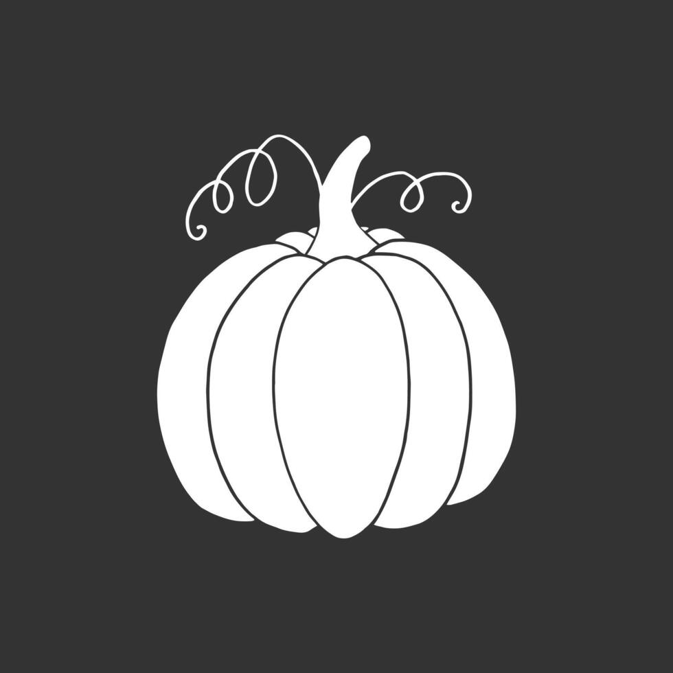 Pumpkin.  Autumn Halloween or Thanksgiving pumpkin symbol. vector