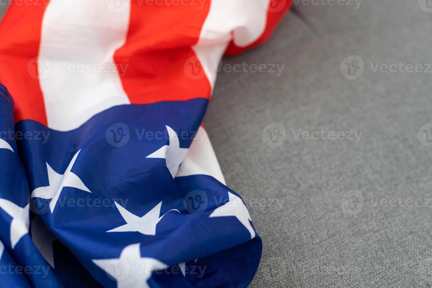 USA flag, close-up. Studio shot photo