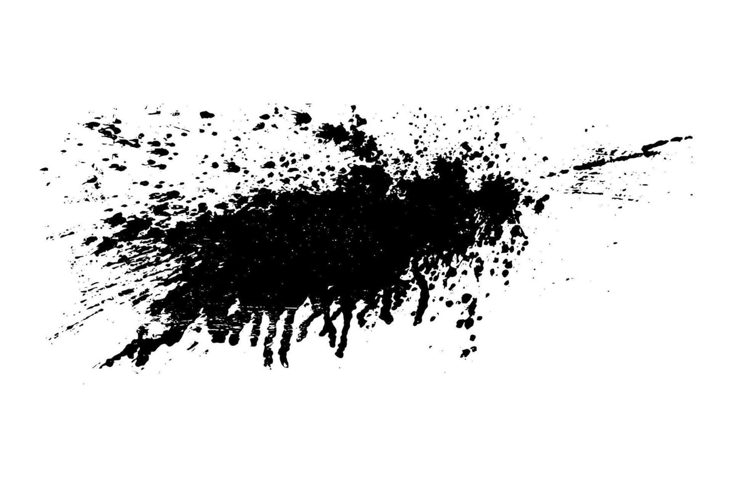 black ink stains on white background vector, black ink splatter on white background, grunge brush strokes vector illustration, a black and white drawing of a paint splatter