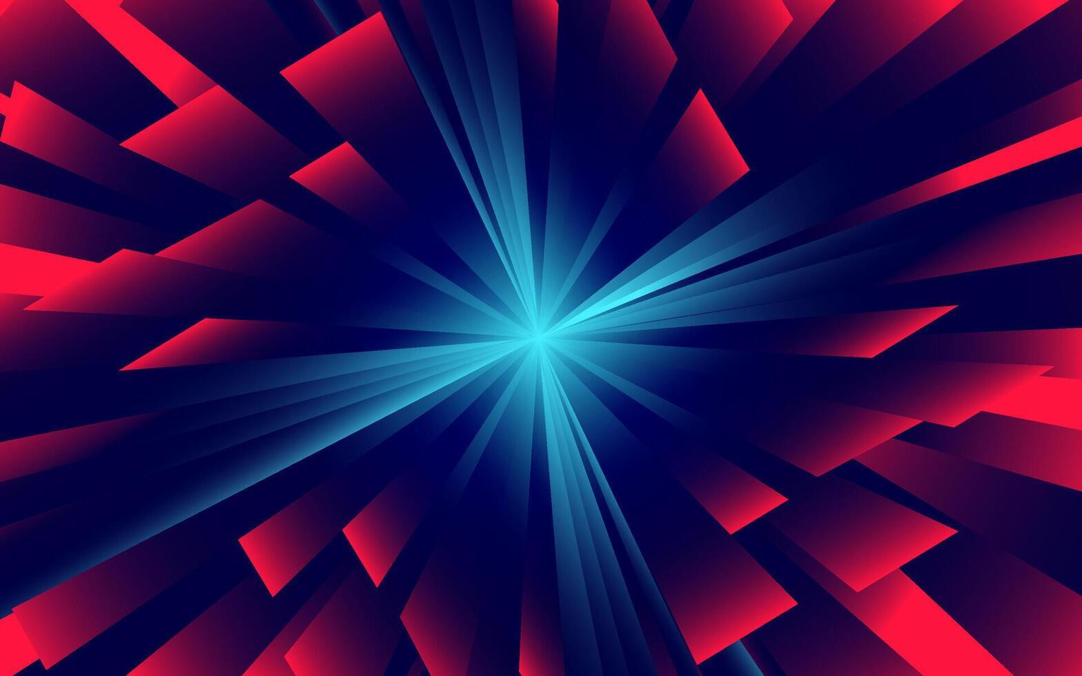 resumen rojo y azul antecedentes con un Starburst ligero efecto vector