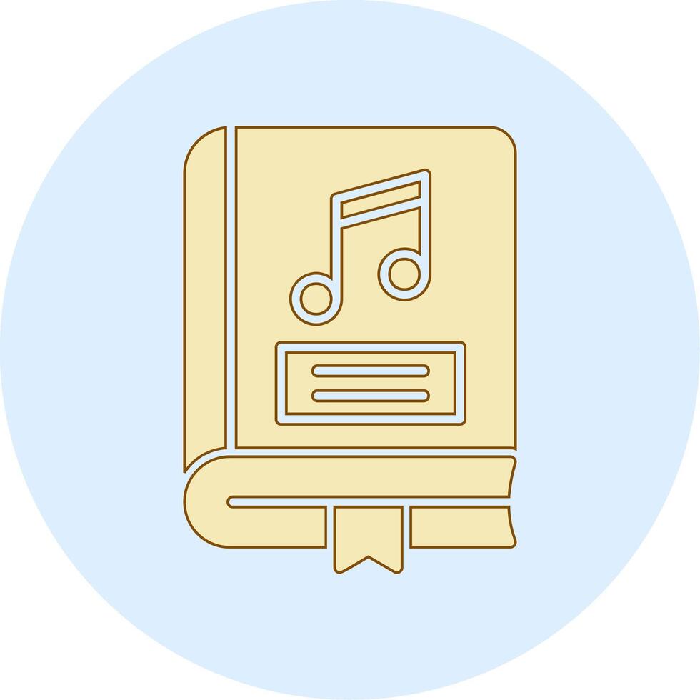 icono de vector de libro de música