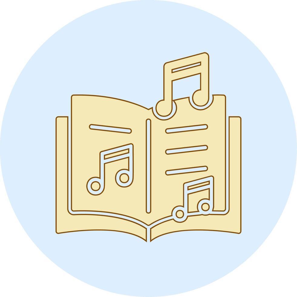 icono de vector de libro de música