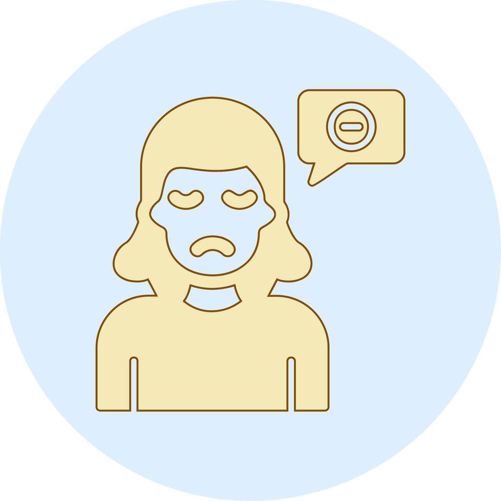 Negative Thinking Vector Icon