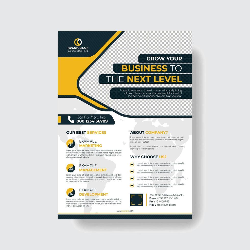 Clean Creative And Professional Corporate Business Flyer Template. vector