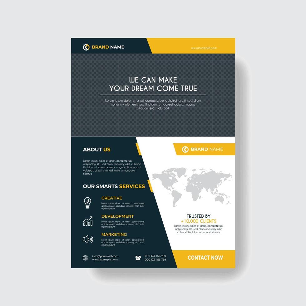 Clean Creative And Professional Corporate Business Flyer Template. vector