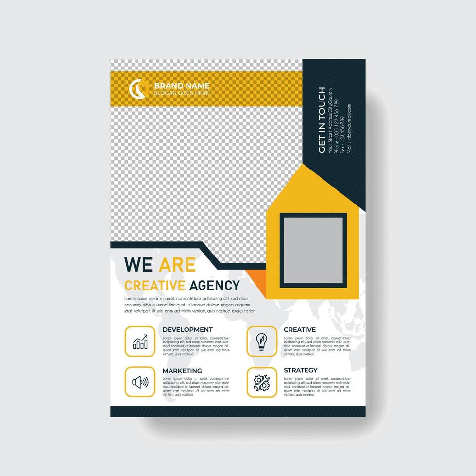 Clean Creative And Professional Corporate Business Flyer Template. vector