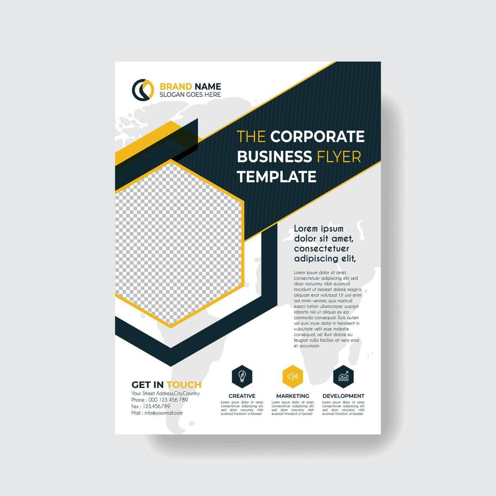 Creative And Professional Corporate  Business Flyer Template. vector