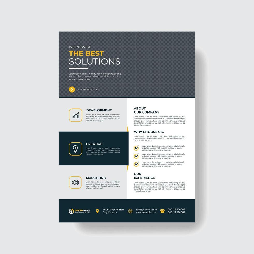 Clean Creative And Professional Corporate Business Flyer Template. vector