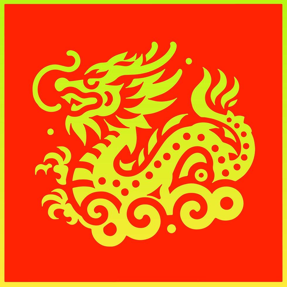 Illustration of dragon Chinese New year vector