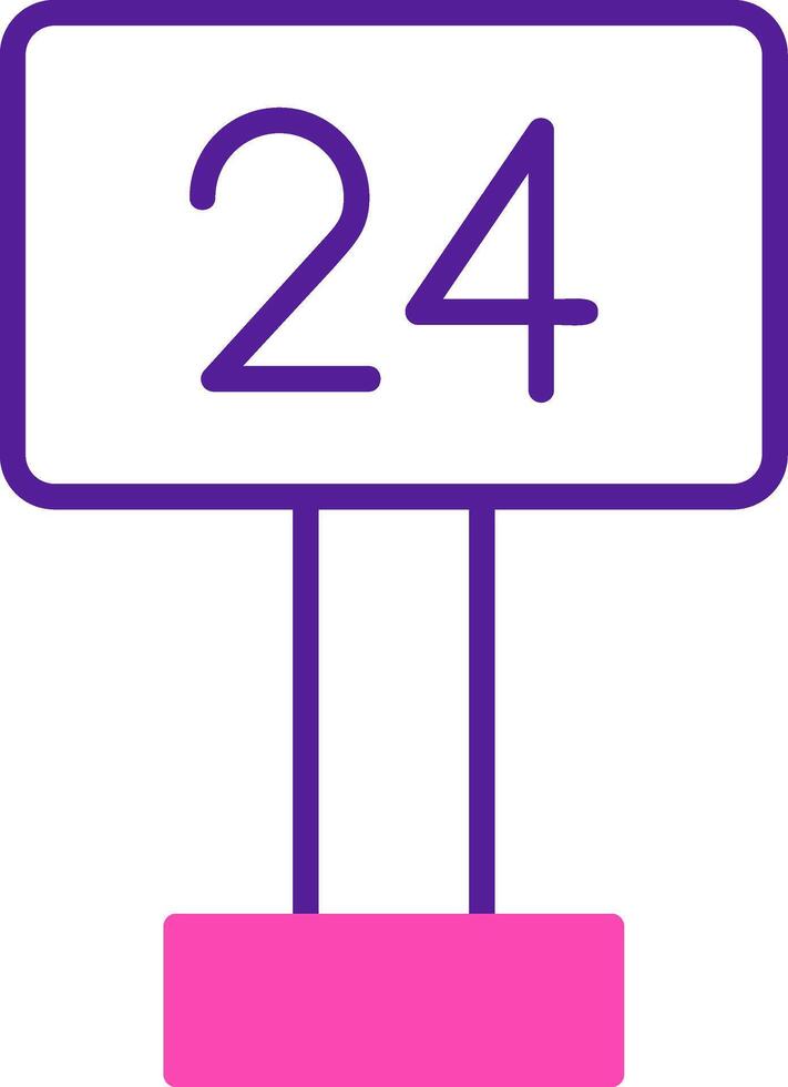 24 Hours Vector Icon