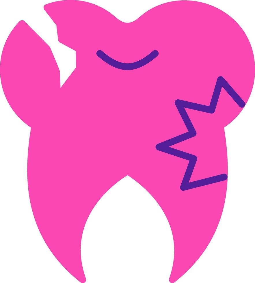 caries diente vector icono