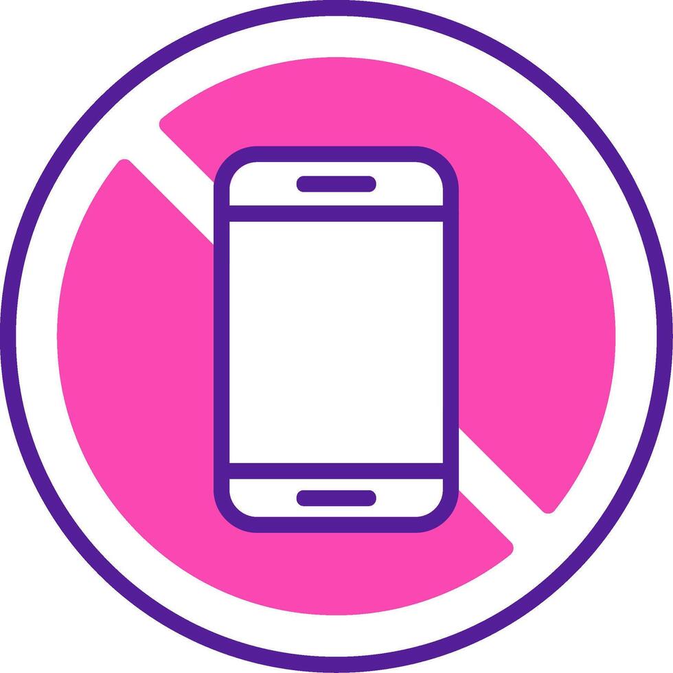 No Mobile Phone Vector Icon