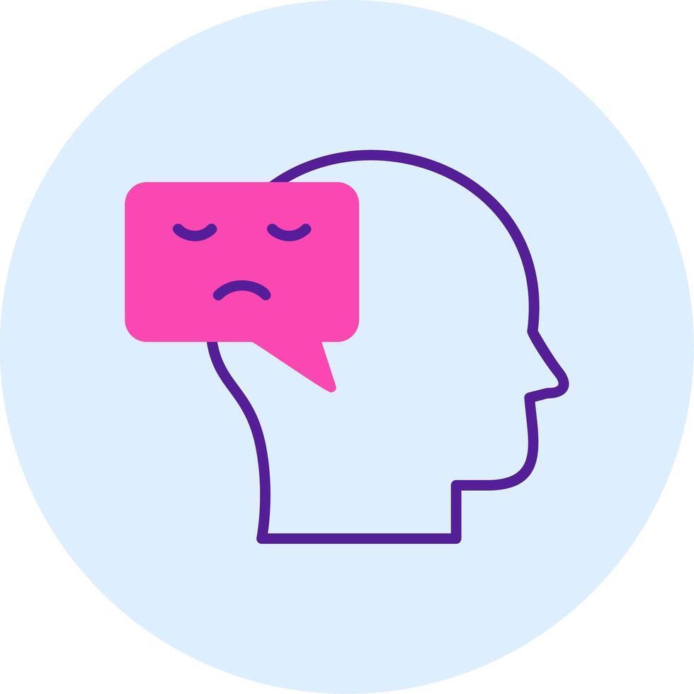 Negative Thinking Vector Icon
