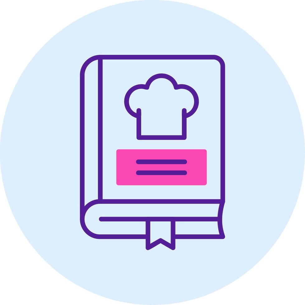 icono de vector de libro de recetas