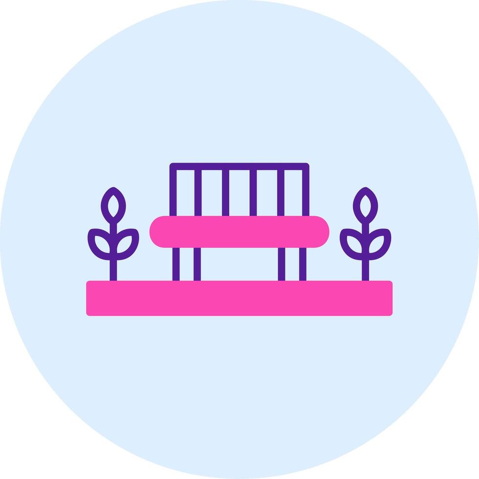 Park Bench Vector Icon