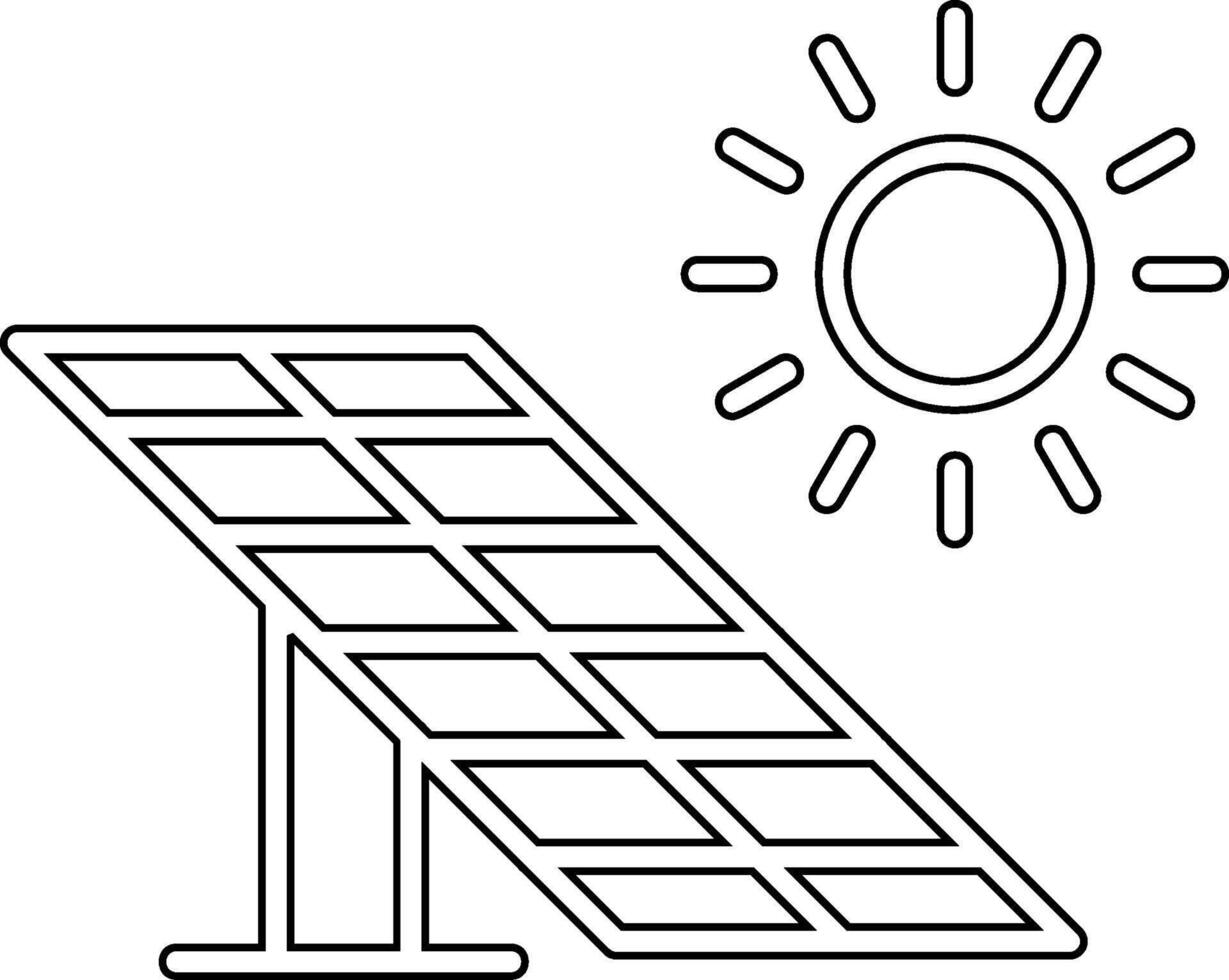 icono de vector de panel solar