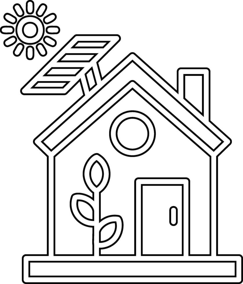 Eco House Vector Icon