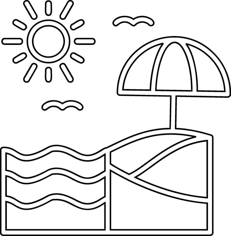 Beach Vector Icon