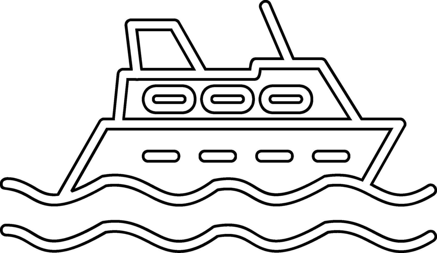 icono de vector de crucero