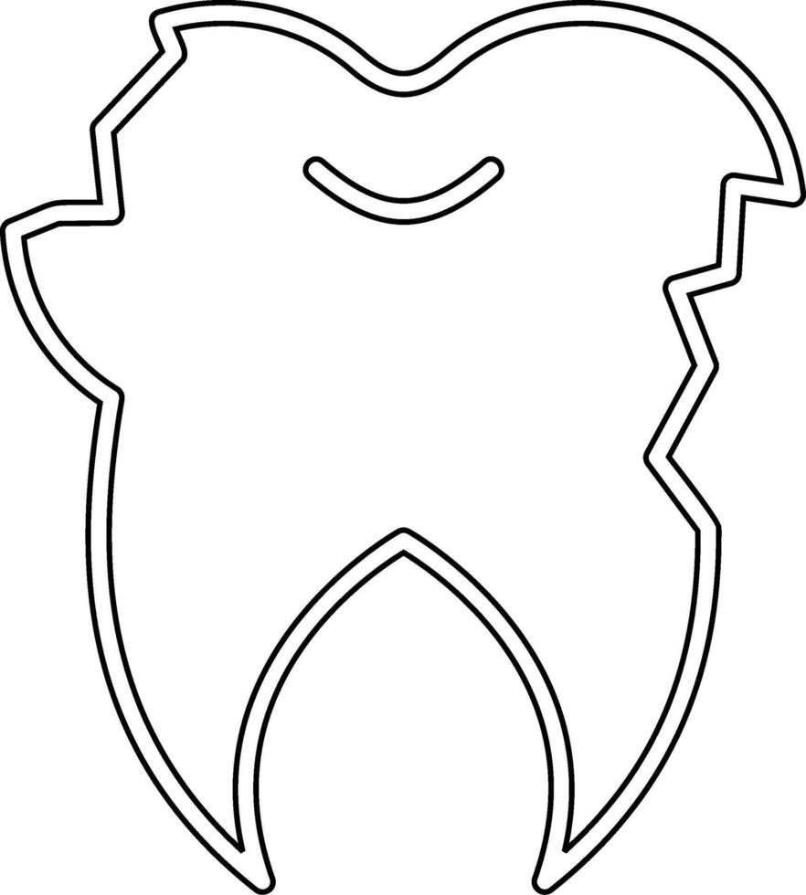 Broken Tooth Vector Icon