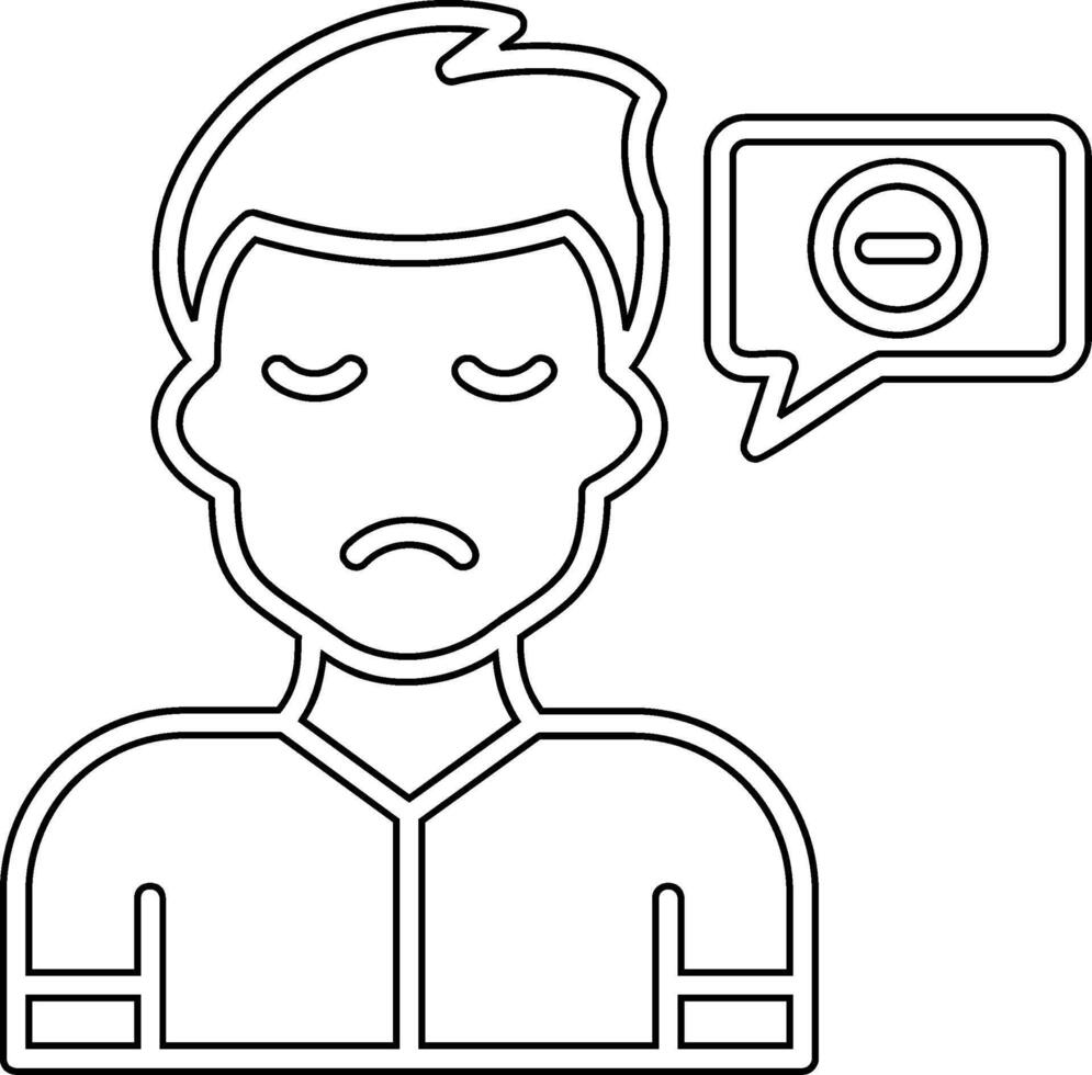 Negative Thinking Vector Icon